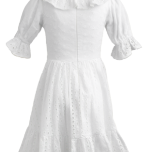 robe broderie anglaise blanche vue derrière matchymood