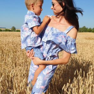 Robe matchy chemise assortie mère fils