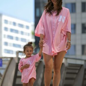 surchemise-matchyfamilly rose poudré