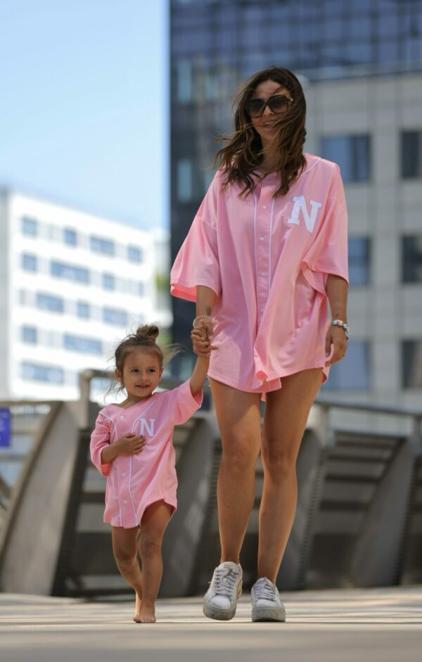 surchemise-matchyfamilly rose poudré